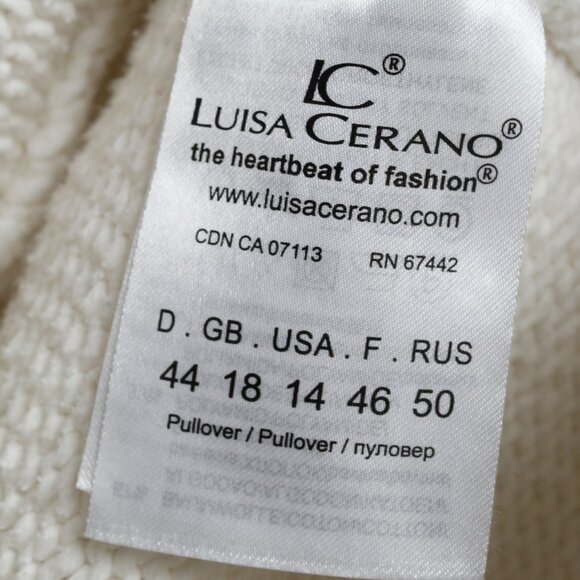 Luisa Cerano Cream Brown Animal Heart Print Pullover - Picture 9 of 11